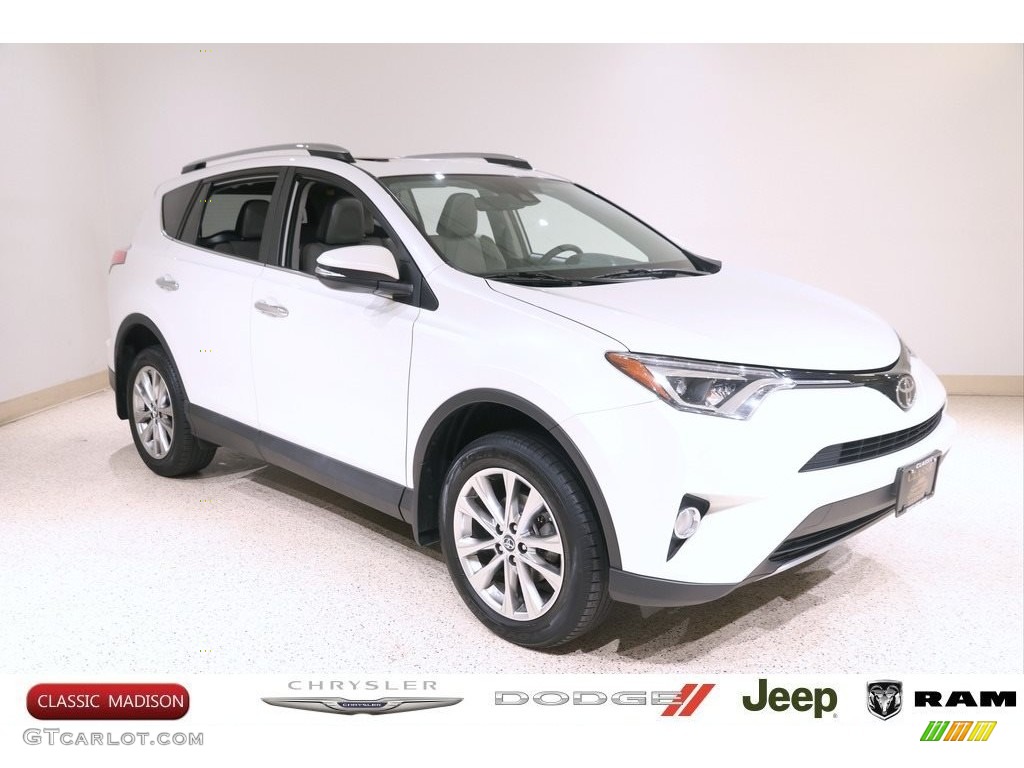 2017 RAV4 Limited AWD - Blizzard Pearl White / Ash photo #1
