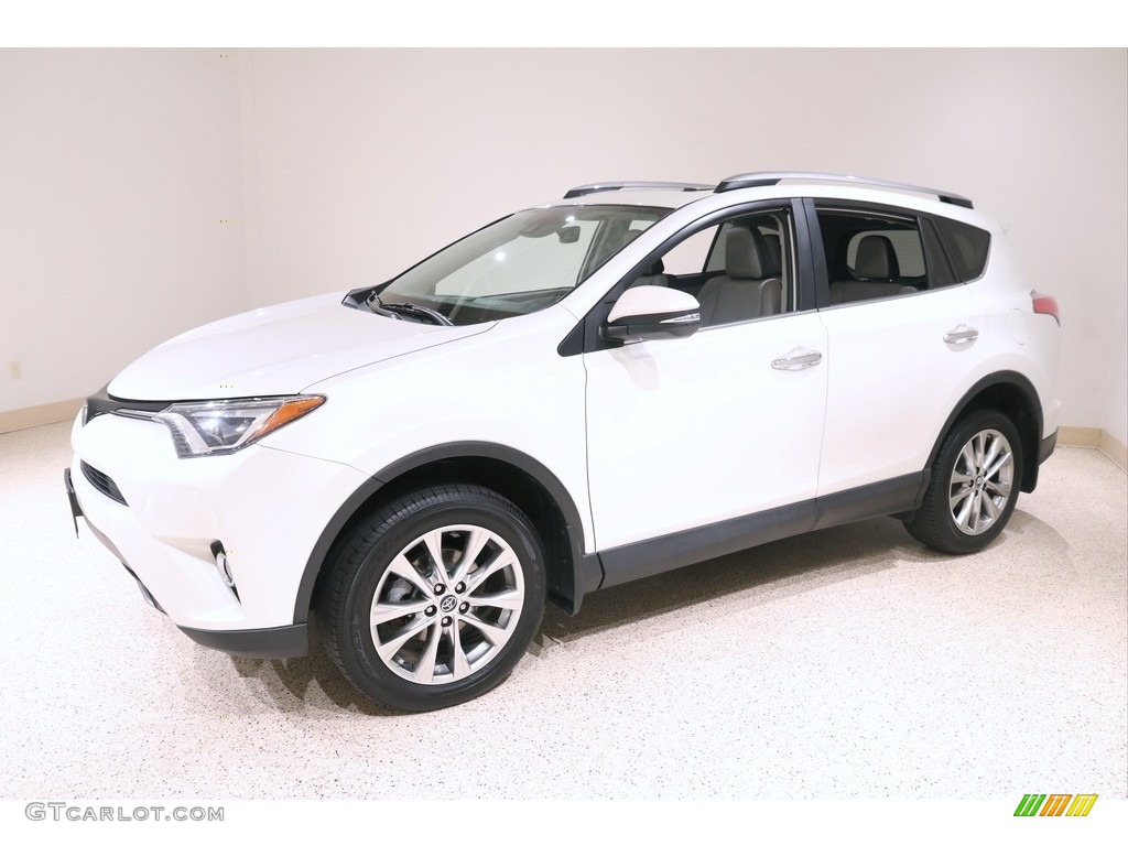 2017 RAV4 Limited AWD - Blizzard Pearl White / Ash photo #3