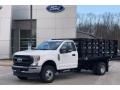 2020 Oxford White Ford F350 Super Duty XL Regular Cab 4x4 Chassis Stake Truck  photo #2