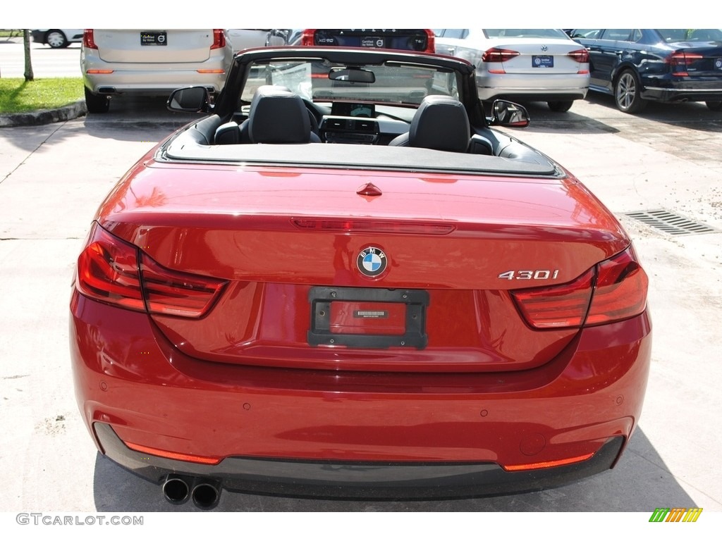 2018 4 Series 430i Convertible - Melbourne Red Metallic / Black photo #7