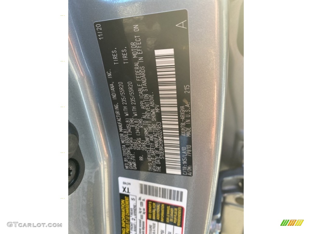 2021 Highlander Color Code 1K5 for Moon Dust Photo #140278436