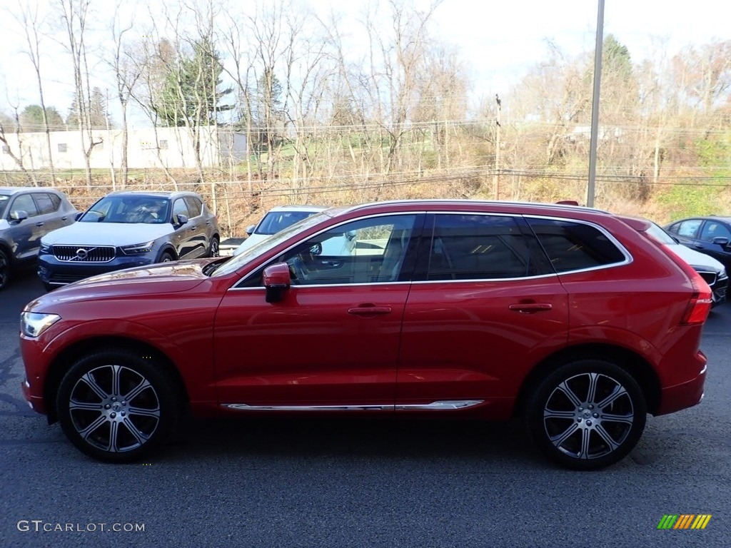 2018 XC60 T6 AWD Inscription - Passion Red / Blonde photo #7