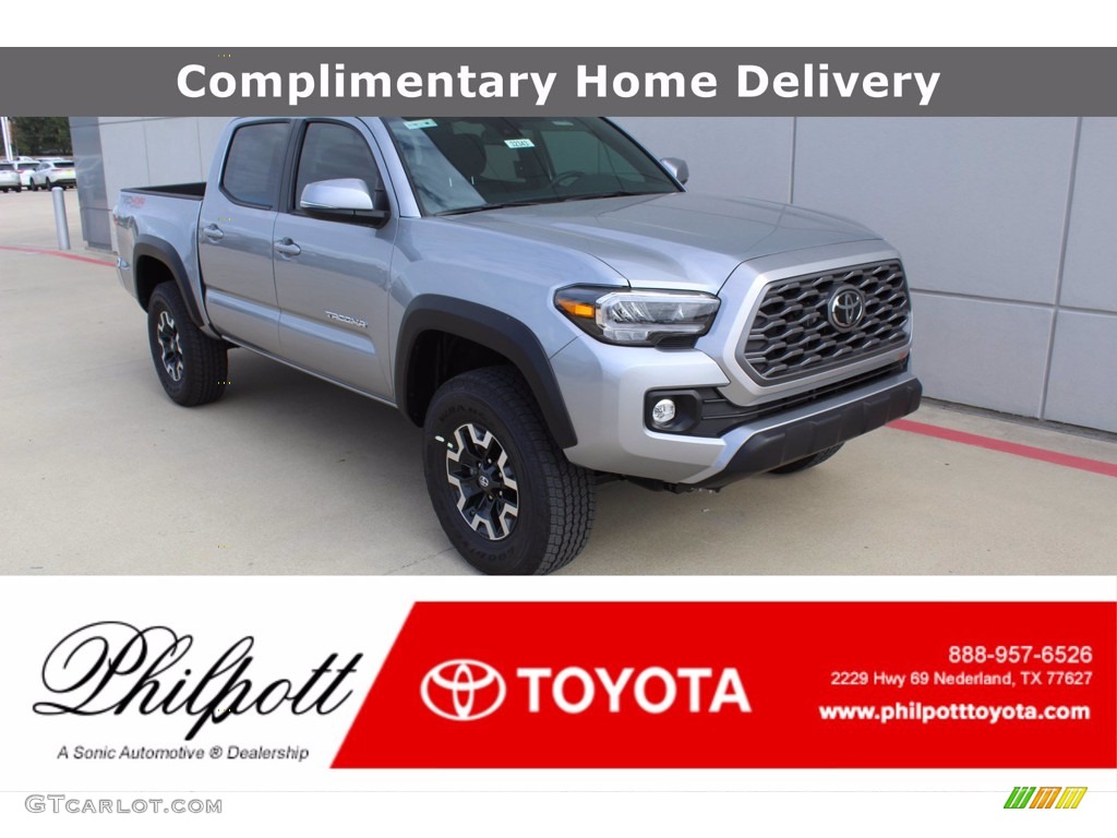 2021 Tacoma TRD Off Road Double Cab 4x4 - Silver Sky Metallic / TRD Cement/Black photo #1