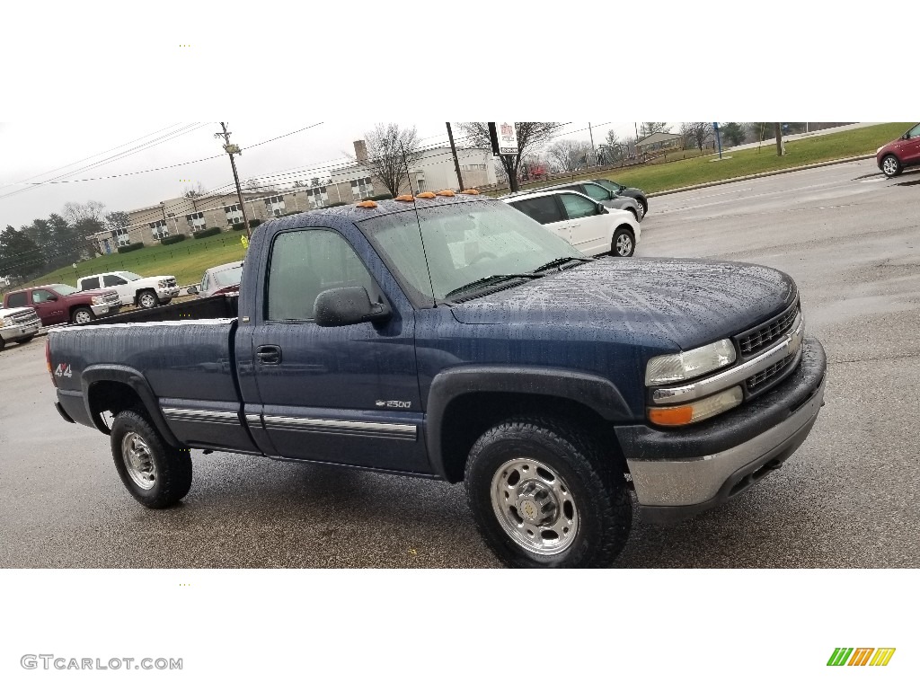 Indigo Blue Metallic 2000 Chevrolet Silverado 2500 LS Regular Cab 4x4 Exterior Photo #140282112