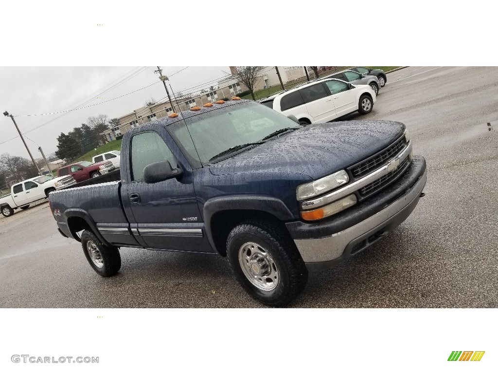 2000 Silverado 2500 LS Regular Cab 4x4 - Indigo Blue Metallic / Graphite photo #15