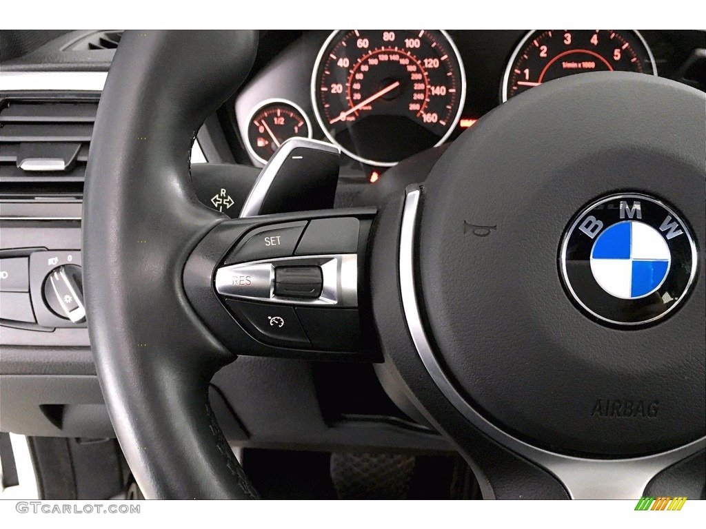 2017 BMW 4 Series 440i Coupe Black Steering Wheel Photo #140284089