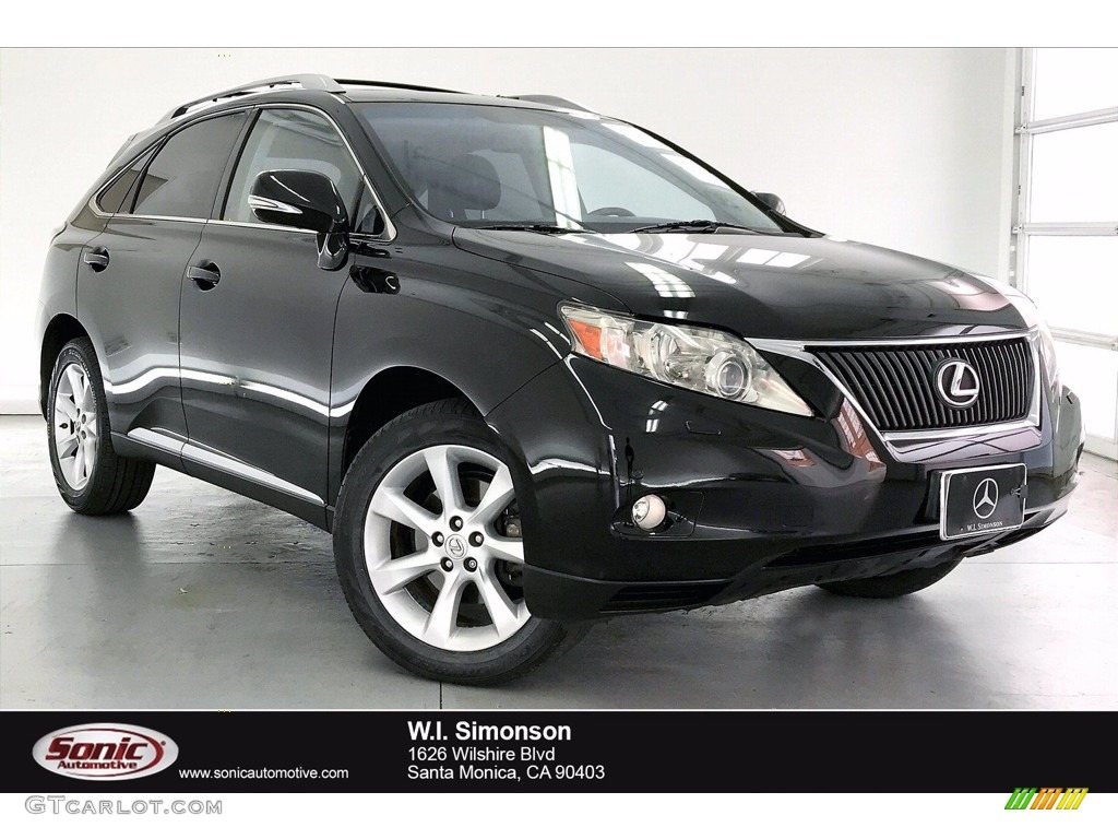 2010 RX 350 AWD - Obsidian Black / Black/Brown Walnut photo #1