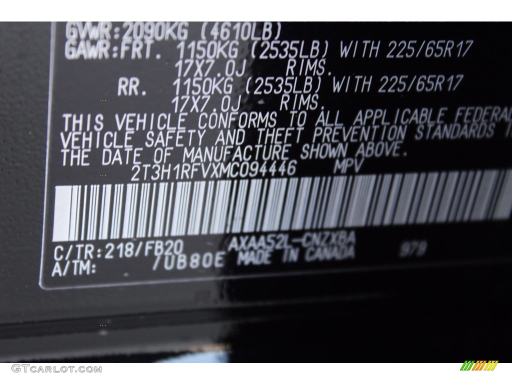 2021 RAV4 LE - Midnight Black Metallic / Black photo #23