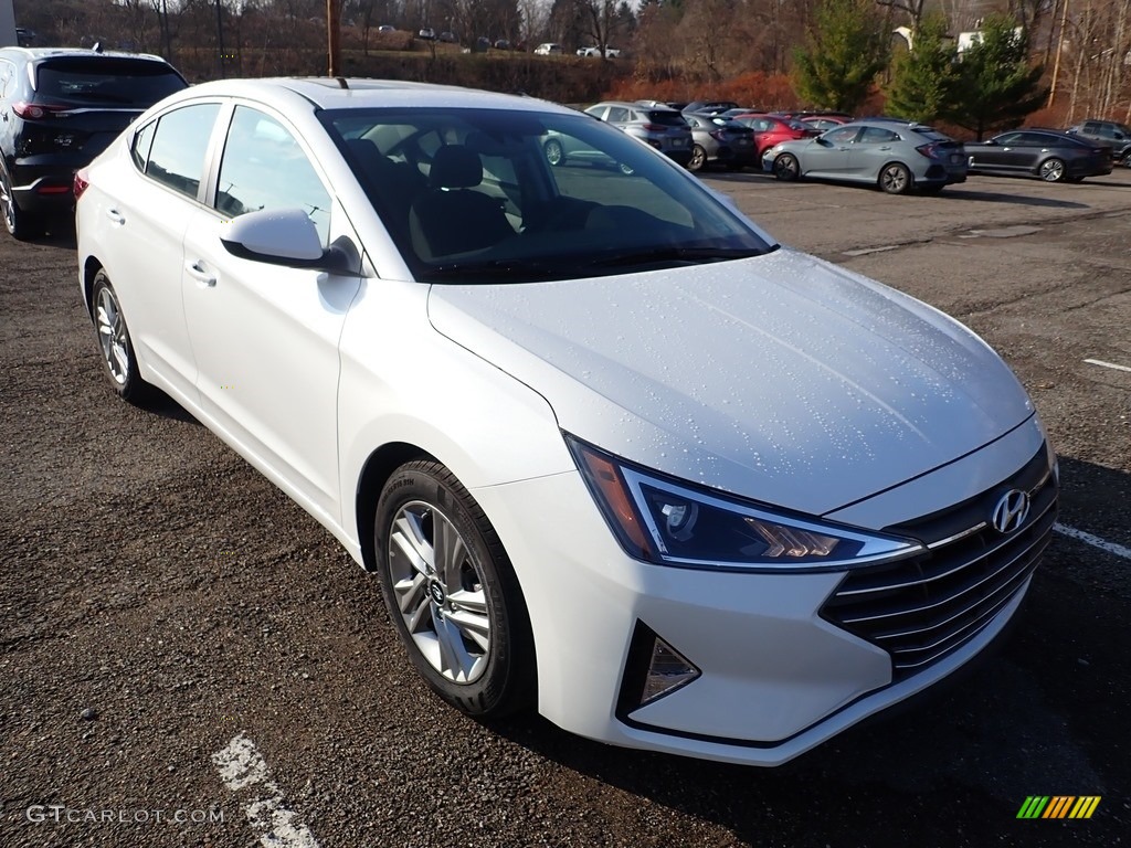 2020 Elantra Value Edition - Quartz White Pearl / Black photo #3