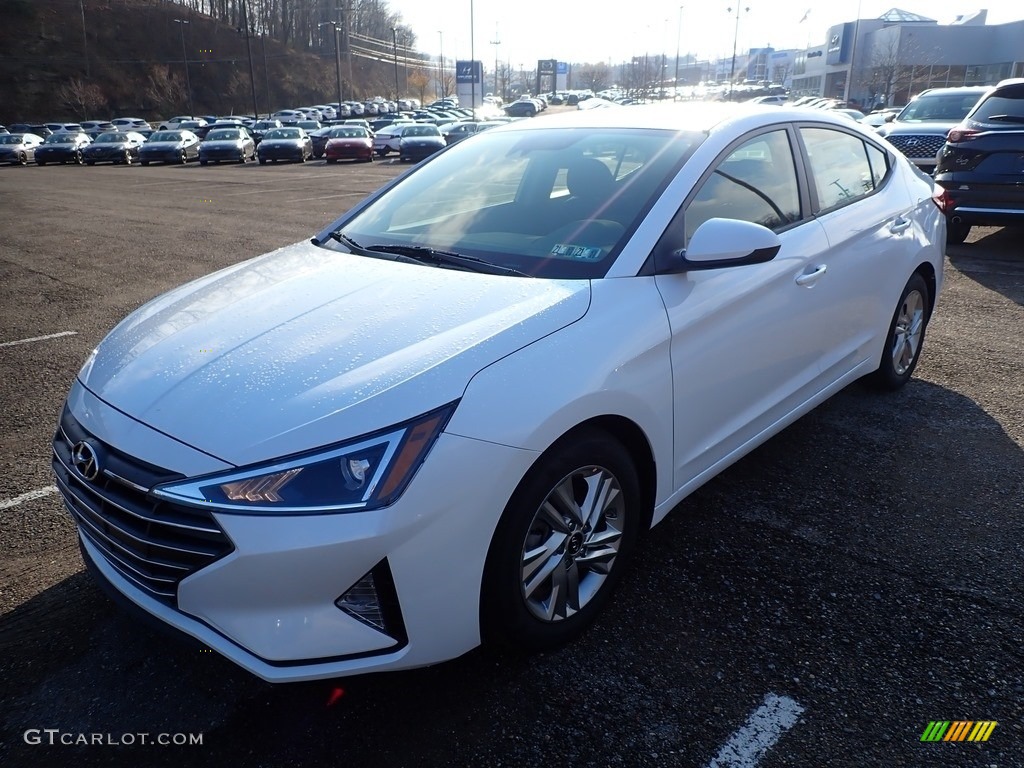 2020 Elantra Value Edition - Quartz White Pearl / Black photo #5