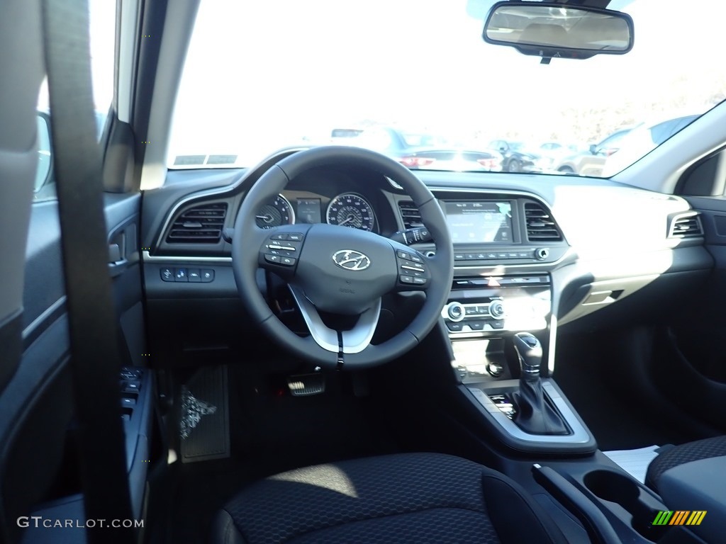 2020 Elantra Value Edition - Quartz White Pearl / Black photo #9