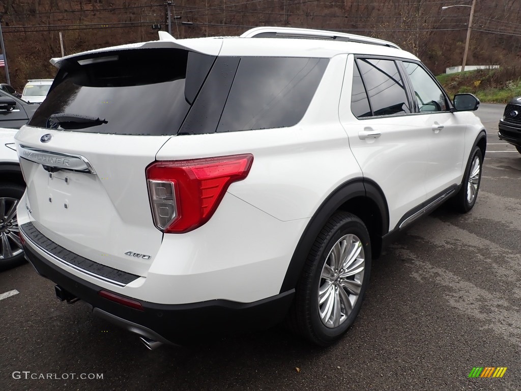 2021 Explorer Limited 4WD - Star White Metallic Tri-Coat / Ebony photo #2