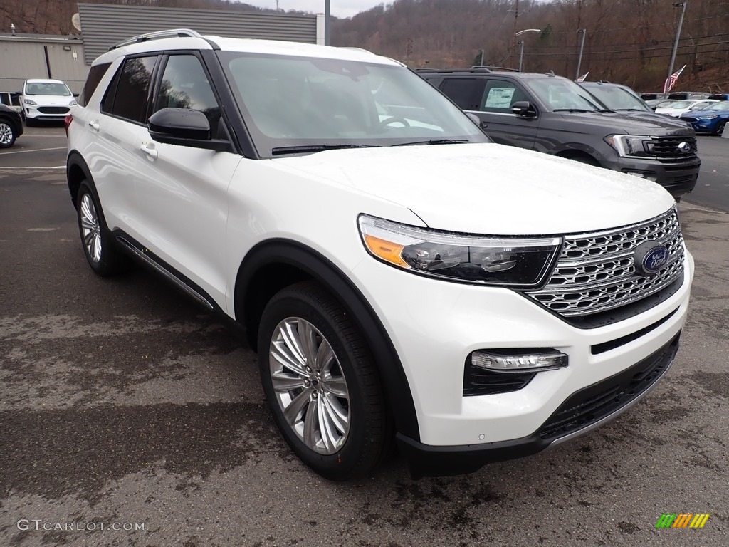 2021 Explorer Limited 4WD - Star White Metallic Tri-Coat / Ebony photo #3