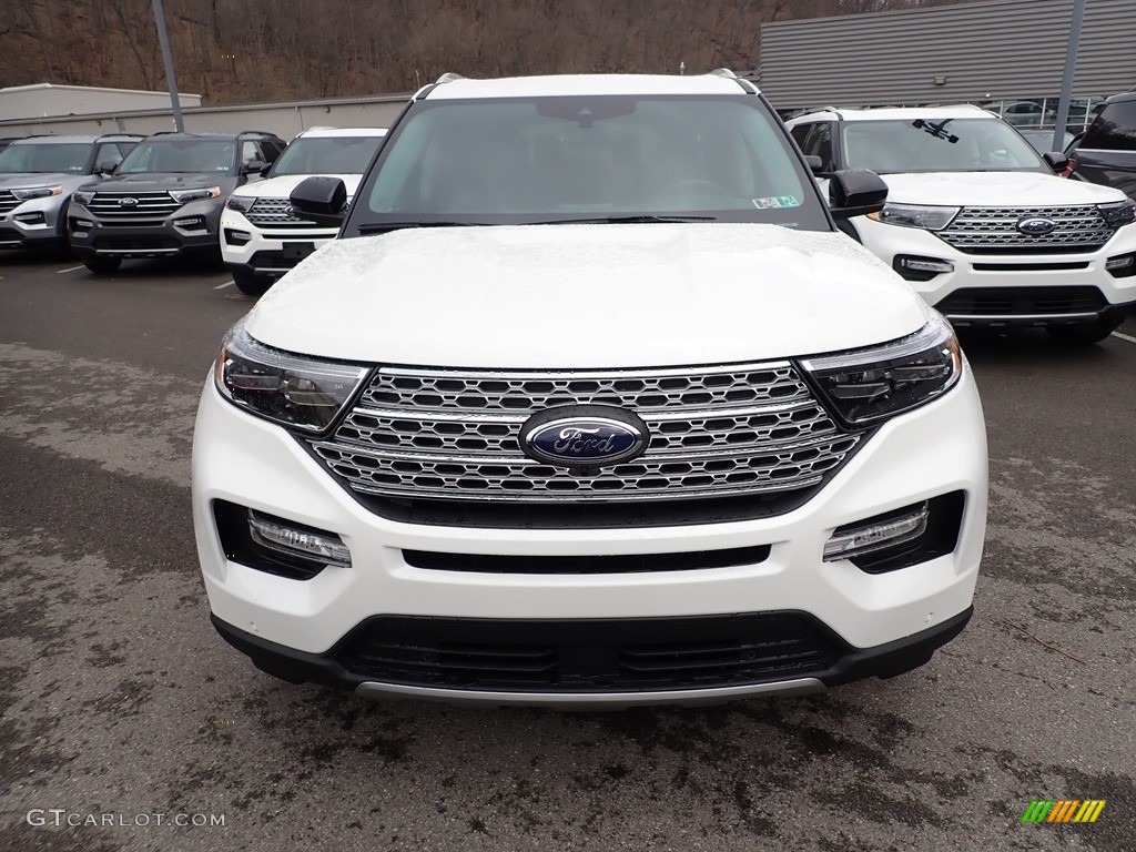 2021 Explorer Limited 4WD - Star White Metallic Tri-Coat / Ebony photo #4