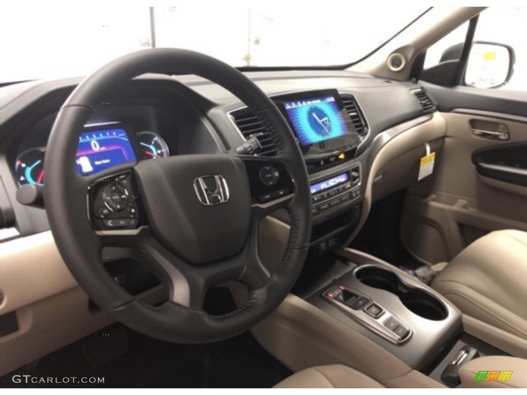 2021 Pilot EX AWD - Deep Scarlet Pearl / Beige photo #7