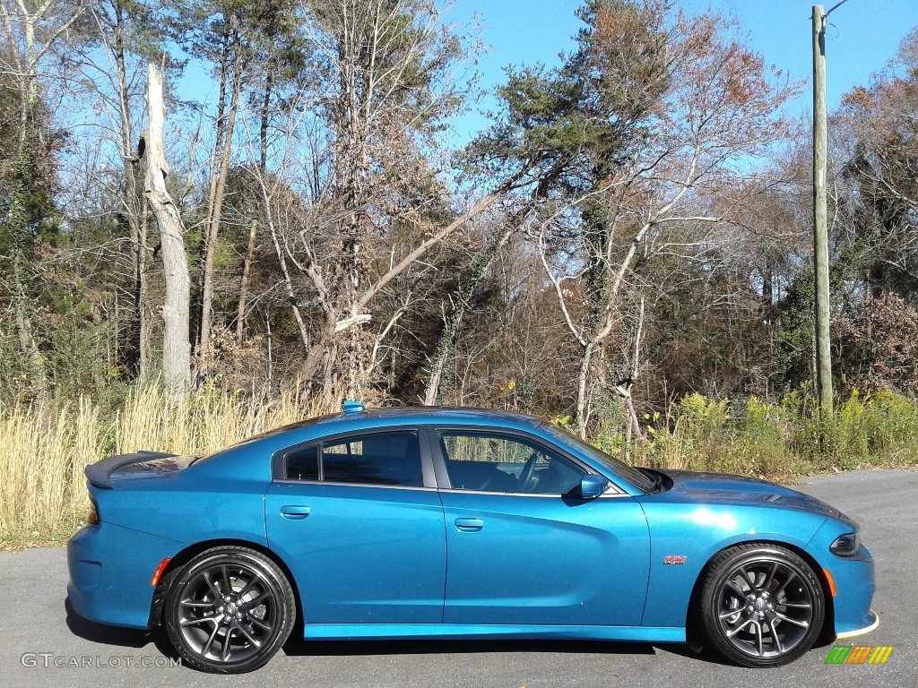 2020 Charger Scat Pack - Frostbite / Black photo #5