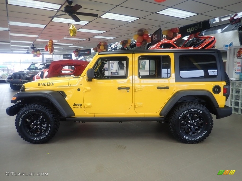 Hellayella 2021 Jeep Wrangler Unlimited Willys 4x4 Exterior Photo #140302546
