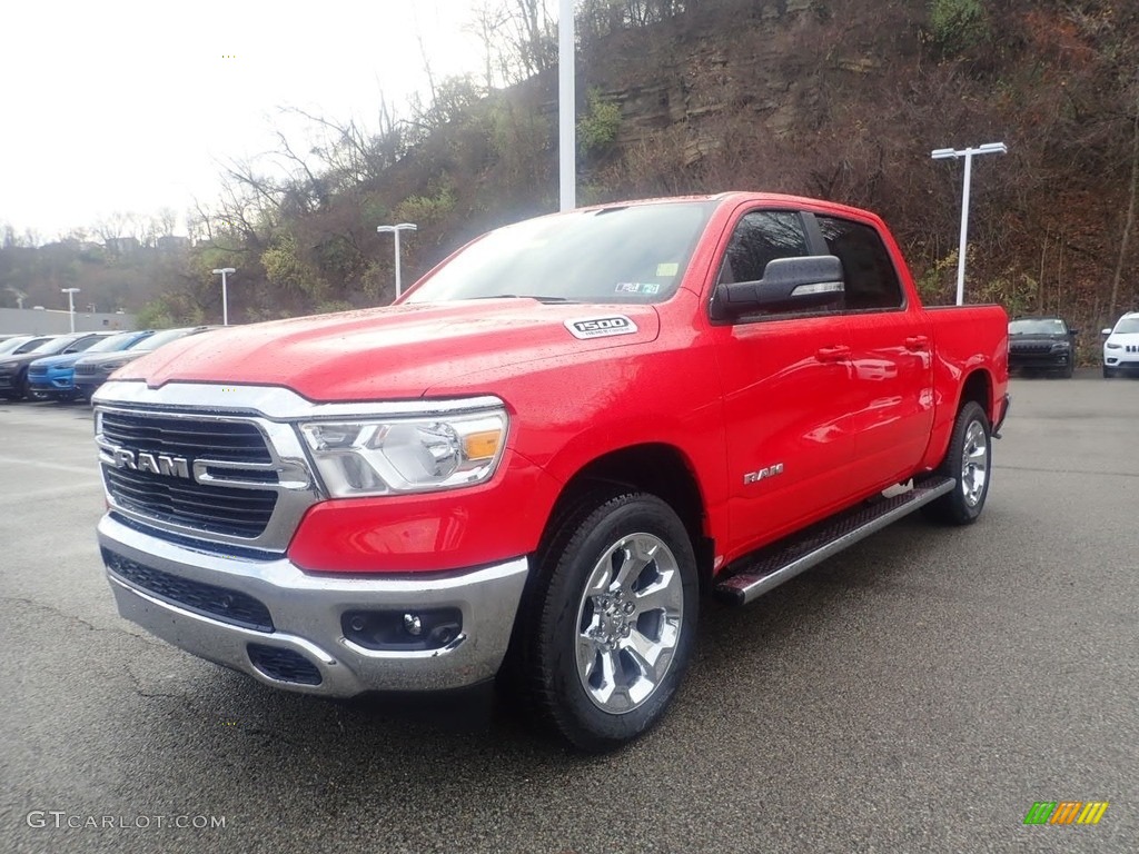 2021 1500 Big Horn Crew Cab 4x4 - Flame Red / Black photo #1