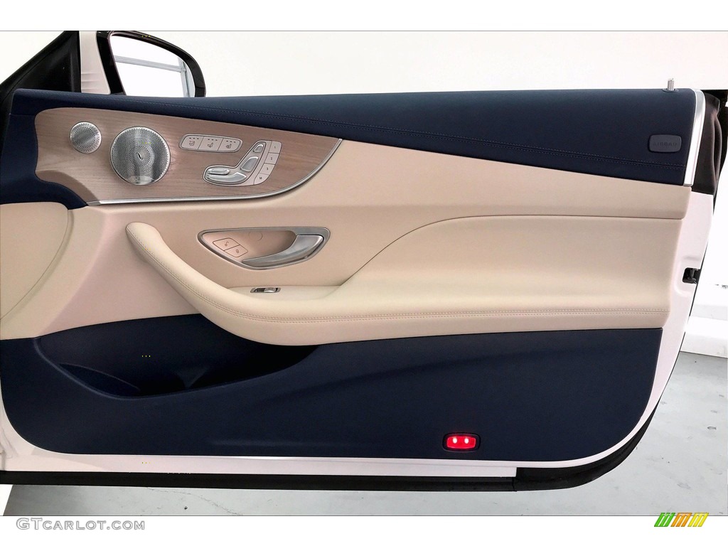 2019 Mercedes-Benz E 450 Cabriolet Macchiato Beige/Yacht Blue Door Panel Photo #140304727