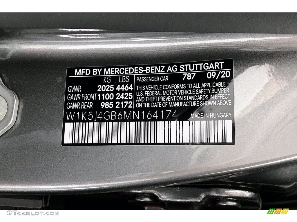 2021 CLA 250 Coupe - Mountain Gray Metallic / Black photo #11