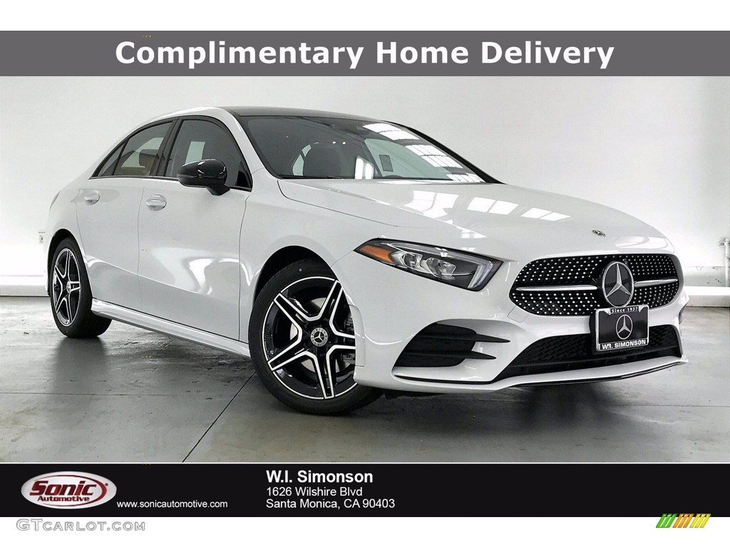 2021 A 220 Sedan - Digital White Metallic / Classic Red/Black photo #1