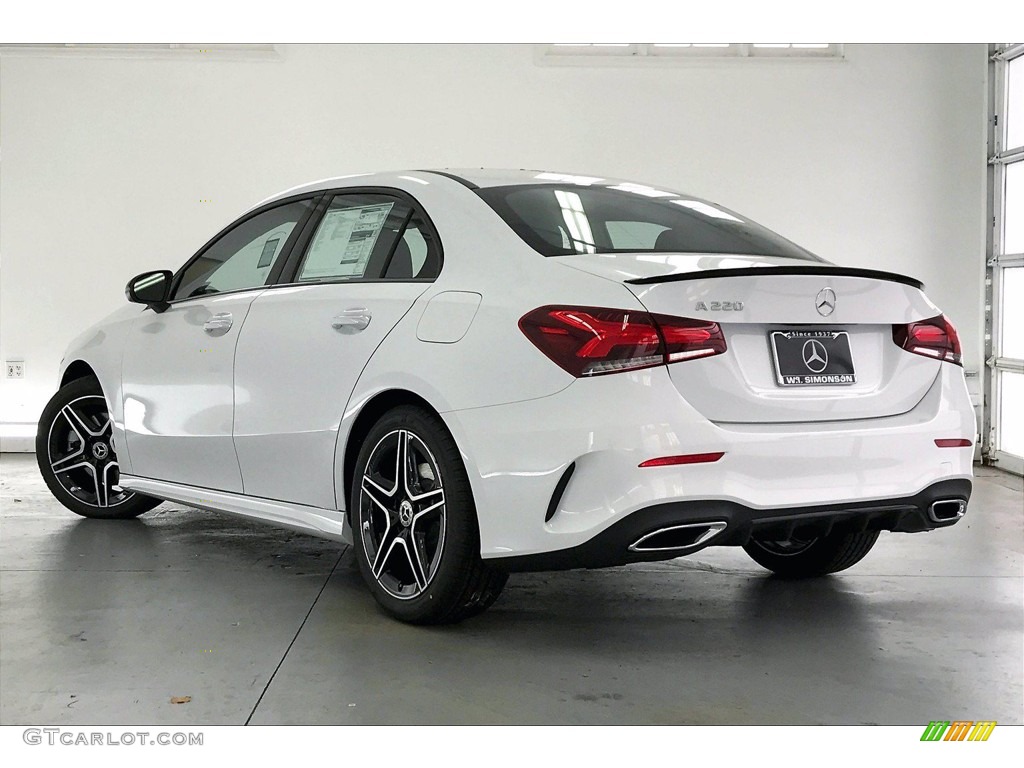 2021 A 220 Sedan - Digital White Metallic / Classic Red/Black photo #2