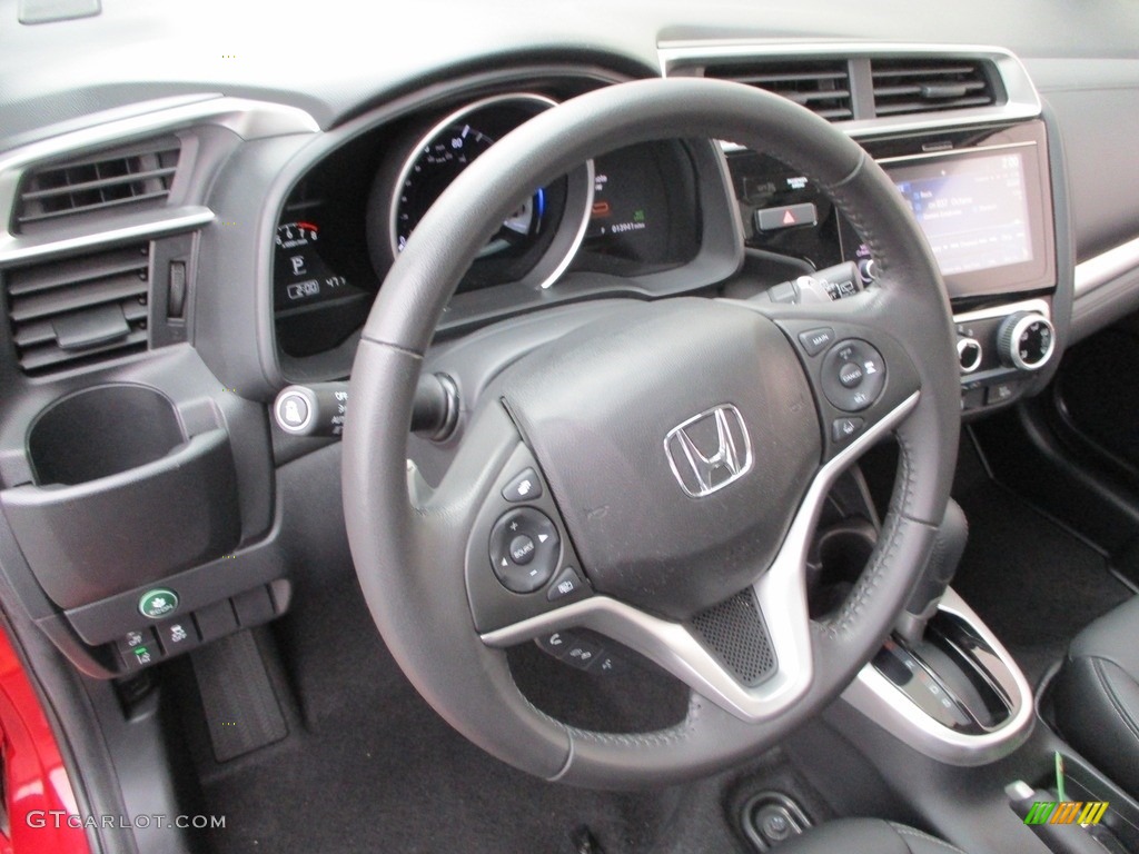 2018 Honda Fit EX-L Black Steering Wheel Photo #140306439