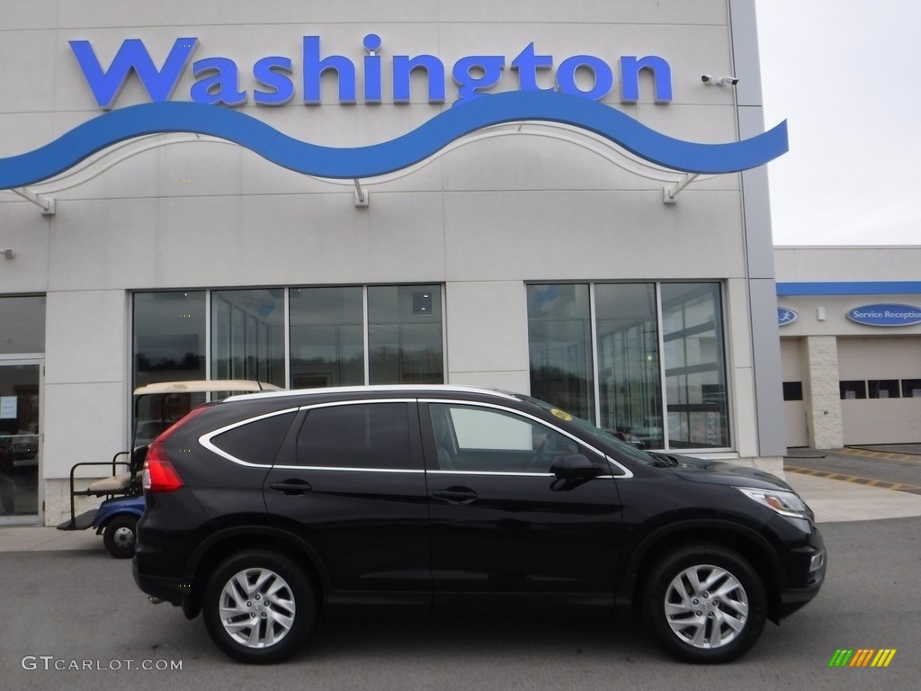 2016 CR-V EX-L AWD - Crystal Black Pearl / Black photo #1