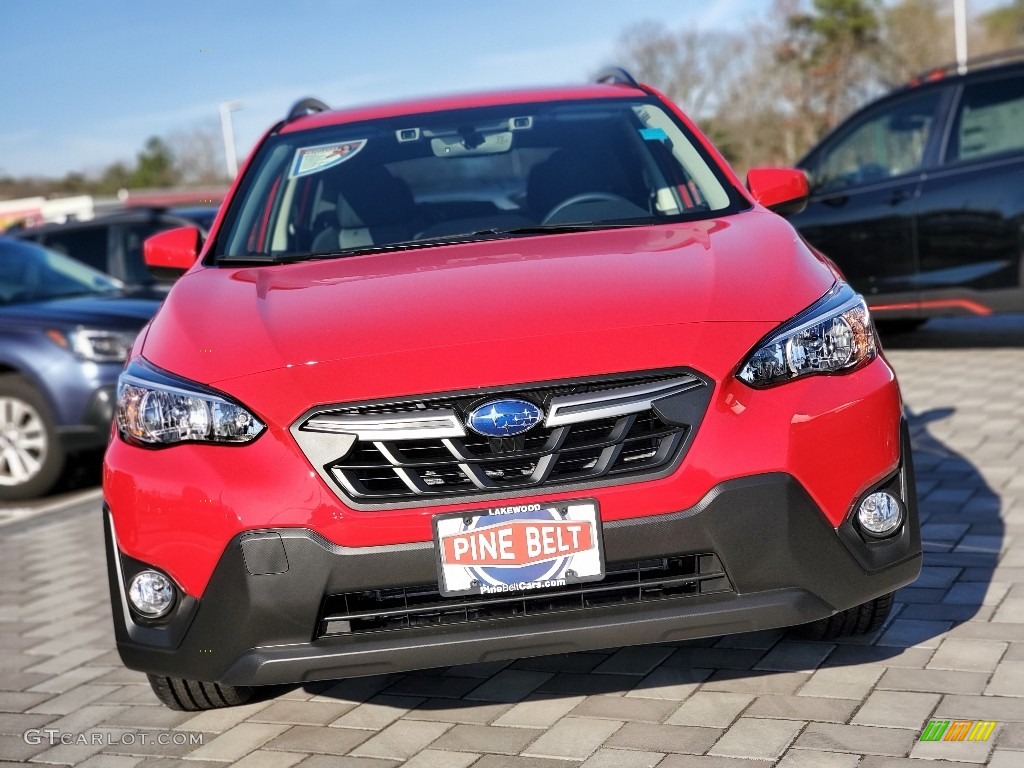 2021 Crosstrek Premium - Pure Red / Black photo #2