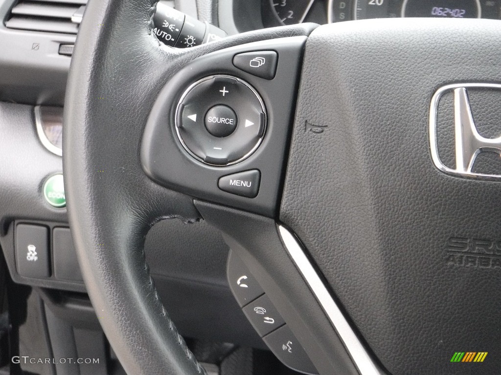 2016 Honda CR-V EX-L AWD Black Steering Wheel Photo #140307297