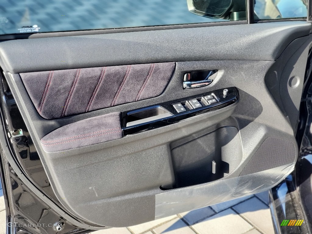 2020 Subaru WRX STI Black Ultra Suede/Carbon Black Door Panel Photo #140308605