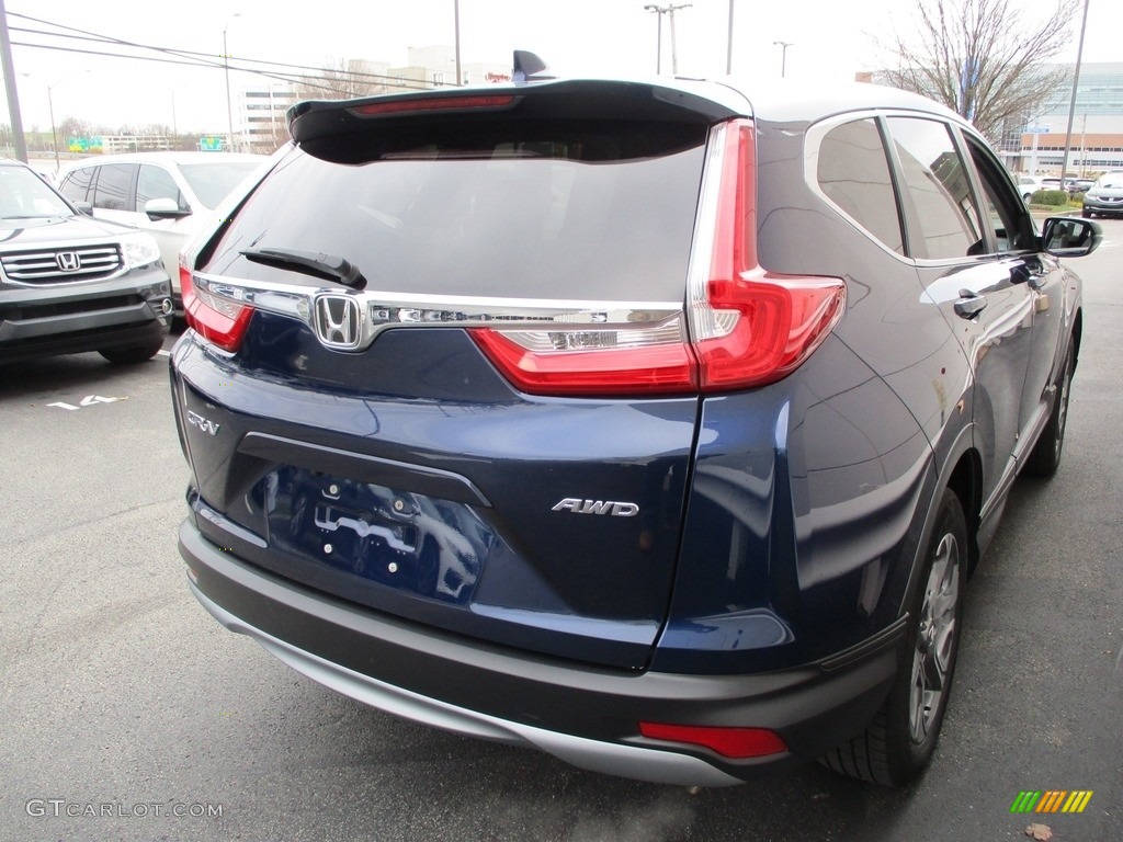 2017 CR-V EX-L AWD - Obsidian Blue Pearl / Gray photo #5