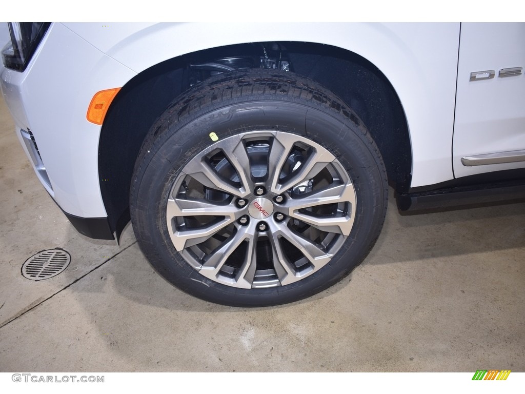 2021 Yukon Denali 4WD - White Frost Tricoat / Dark Walnut/­Slate photo #5