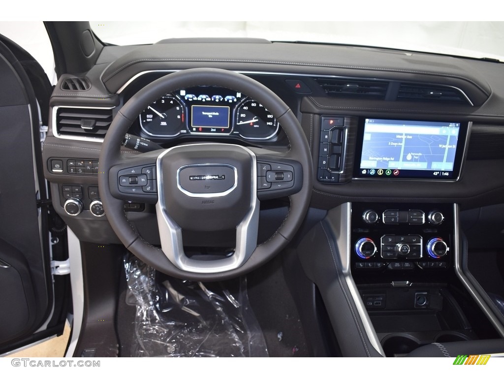 2021 Yukon Denali 4WD - White Frost Tricoat / Dark Walnut/­Slate photo #12