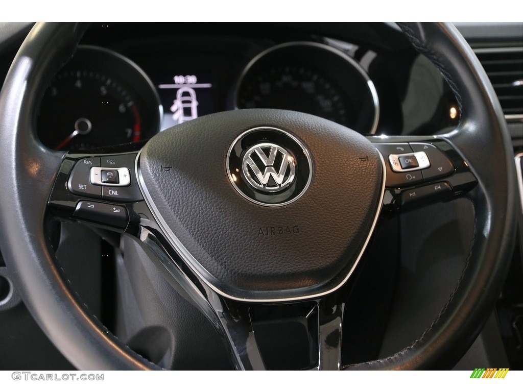 2017 Volkswagen Jetta SEL Titan Black Steering Wheel Photo #140312113