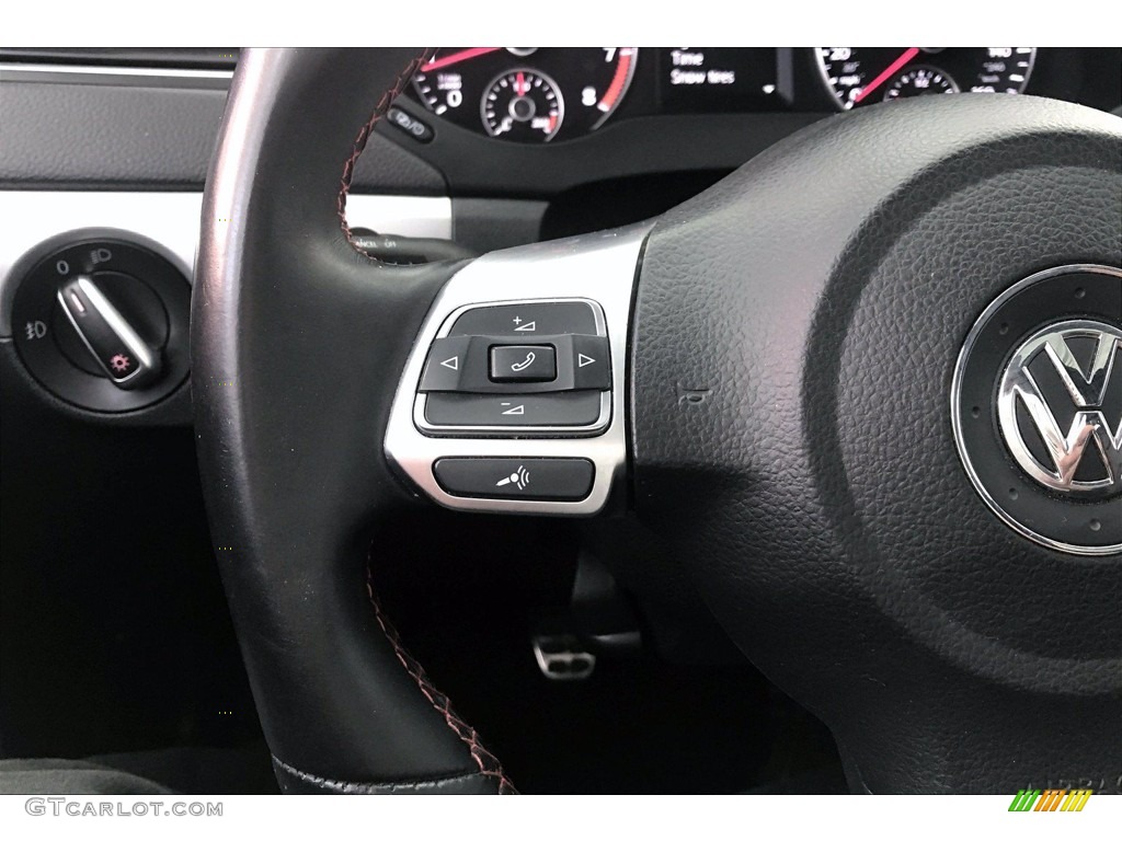 2014 Volkswagen Jetta GLI Autobahn Titan Black Steering Wheel Photo #140312785
