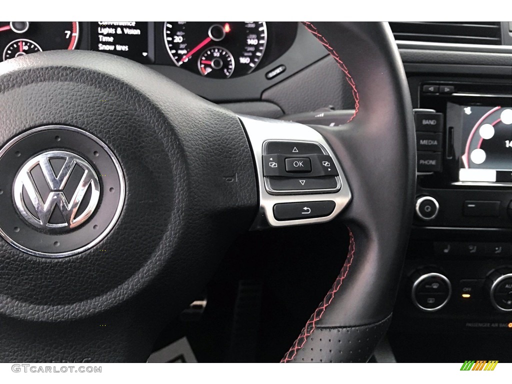2014 Volkswagen Jetta GLI Autobahn Titan Black Steering Wheel Photo #140312812