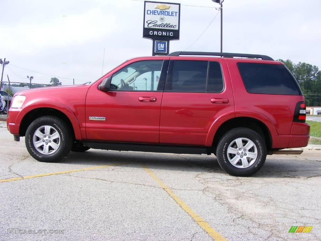 2008 Explorer XLT - Redfire Metallic / Black/Stone photo #1