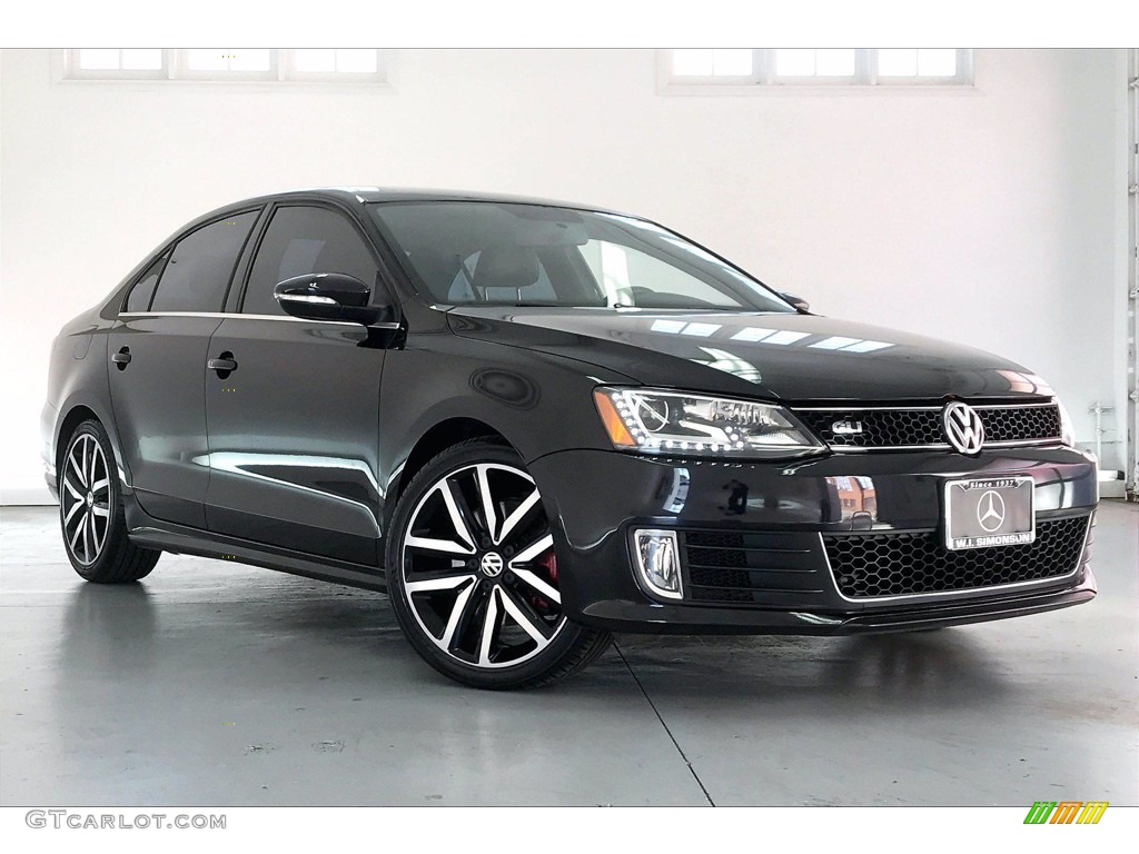 Deep Black Pearl Metallic 2014 Volkswagen Jetta GLI Autobahn Exterior Photo #140313133