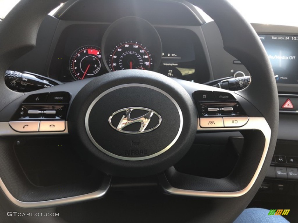 2021 Elantra SEL - Portofino Gray / Black photo #13