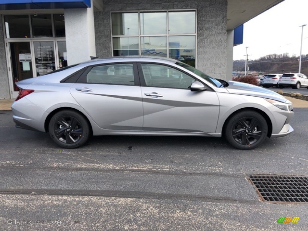 2021 Elantra SEL - Shimmering Silver Pearl / Black photo #2