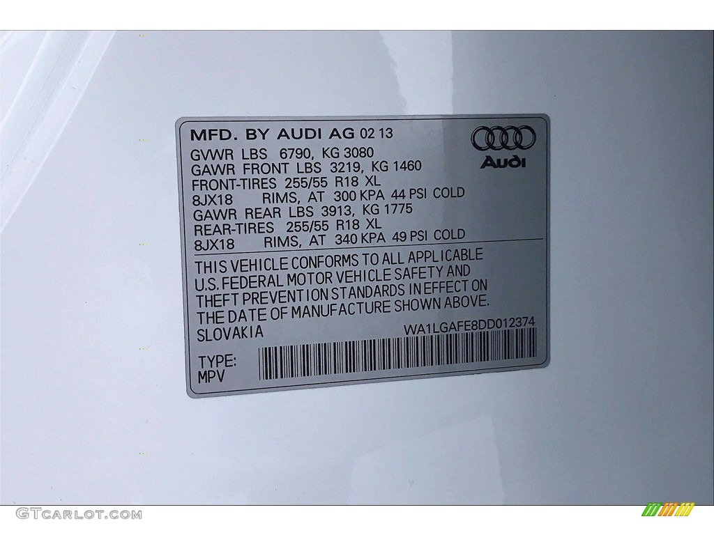 2013 Q7 3.0 TFSI quattro - Glacier White Metallic / Cardamom Beige photo #33