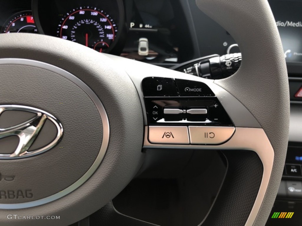 2021 Elantra SEL - Shimmering Silver Pearl / Medium Gray photo #10