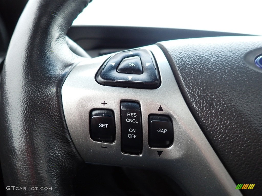 2015 Ford Taurus SHO AWD SHO Charcoal Black/Mayan Gray Steering Wheel Photo #140314597