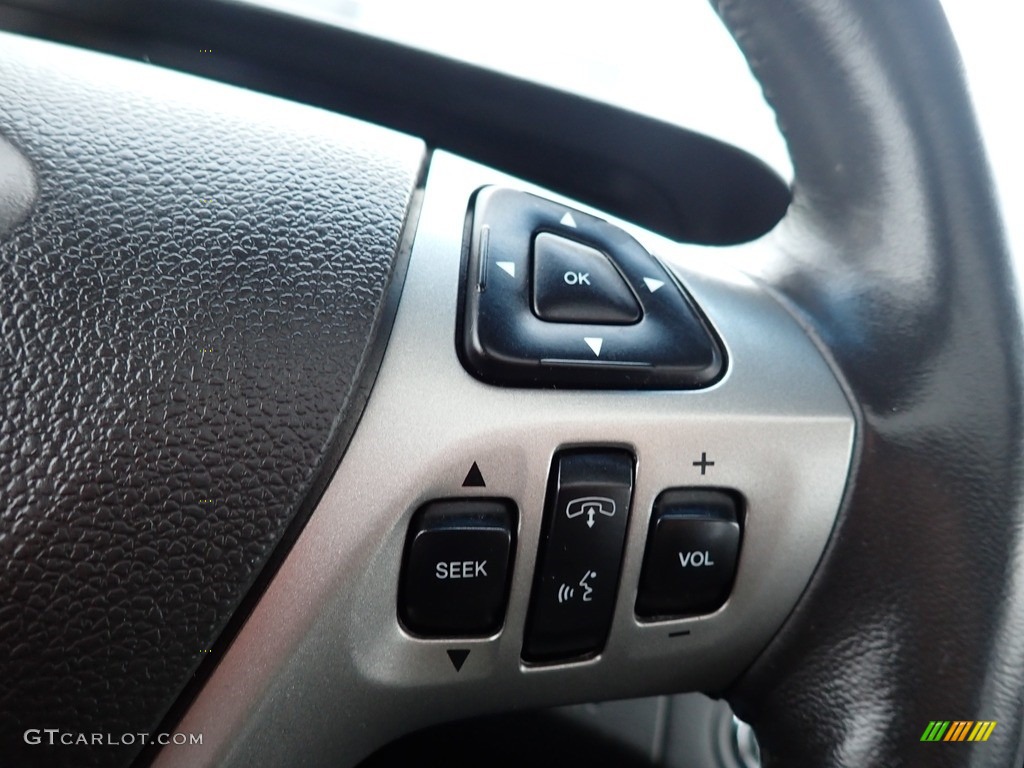 2015 Ford Taurus SHO AWD SHO Charcoal Black/Mayan Gray Steering Wheel Photo #140314618