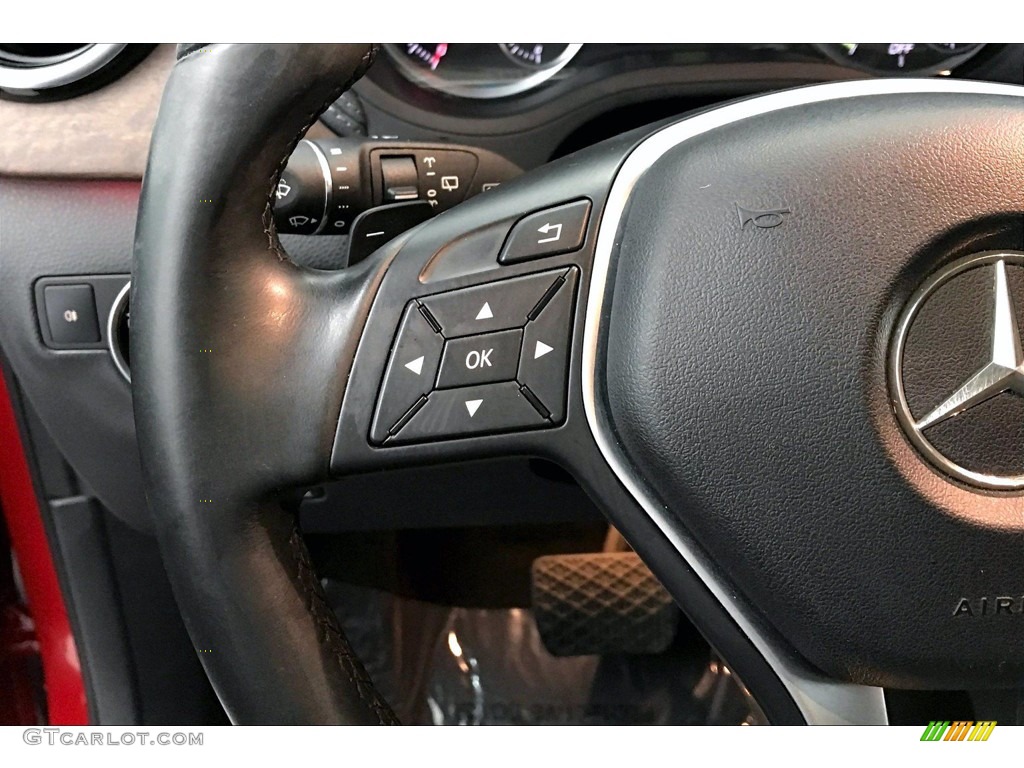 2016 Mercedes-Benz B 250e Hazelnut Brown Steering Wheel Photo #140314771