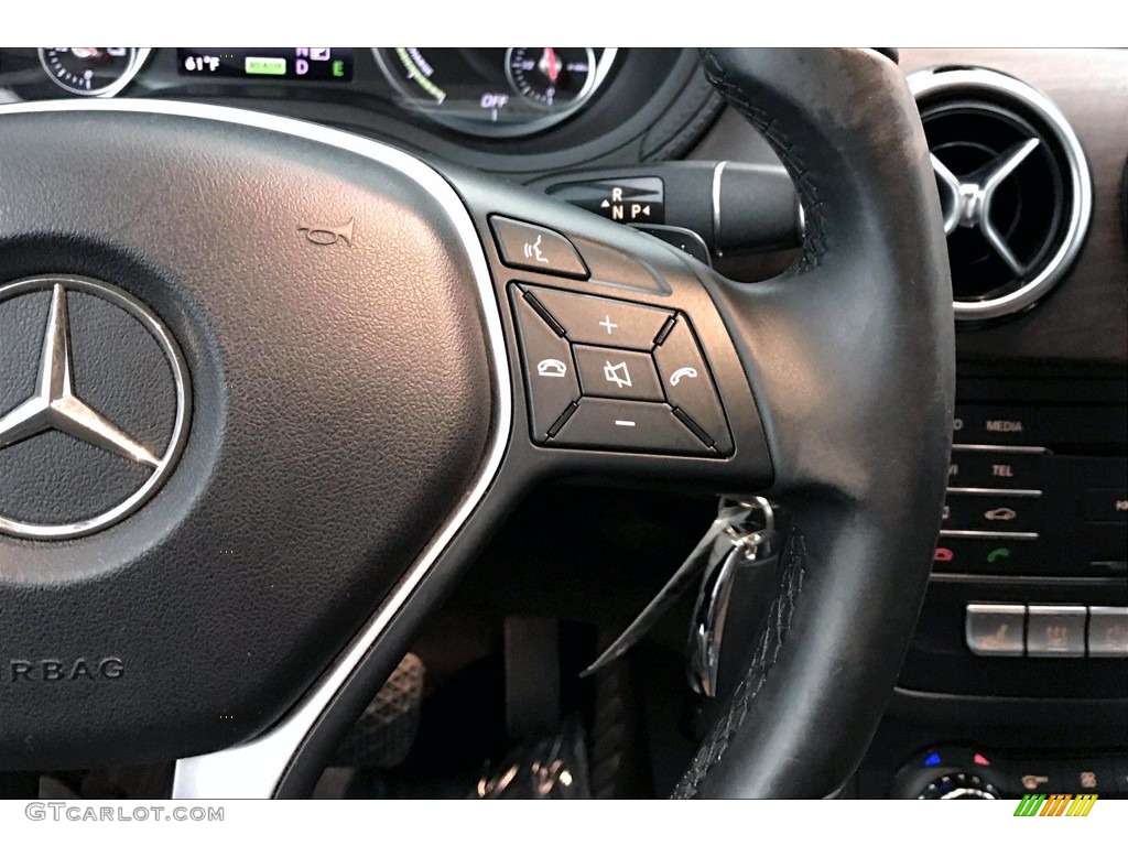 2016 Mercedes-Benz B 250e Hazelnut Brown Steering Wheel Photo #140314792