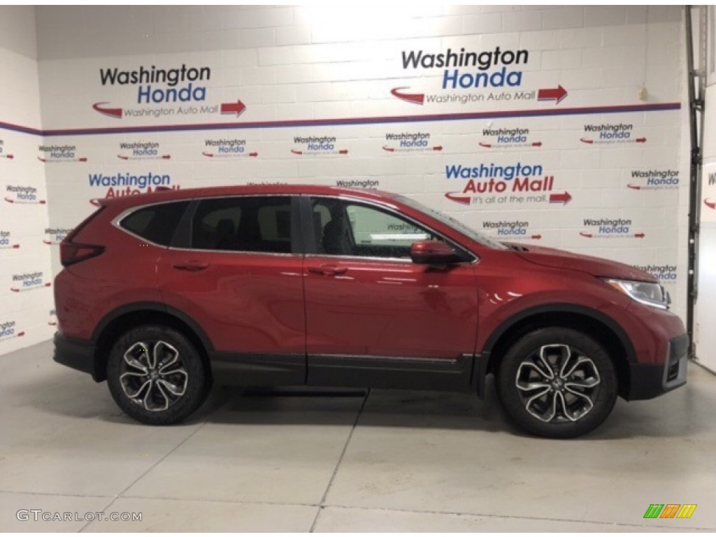 2021 CR-V EX-L AWD Hybrid - Radiant Red Metallic / Gray photo #1