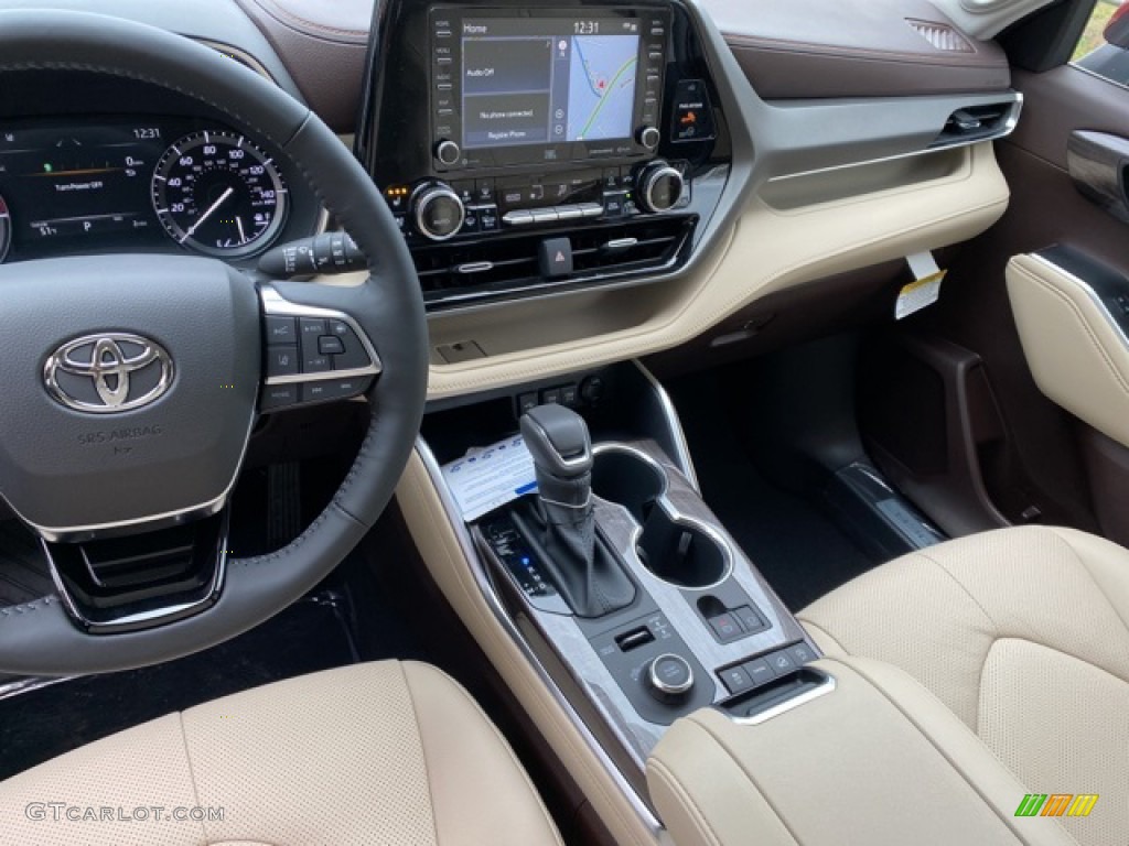 2021 Toyota Highlander Limited AWD Harvest Beige Dashboard Photo #140320572
