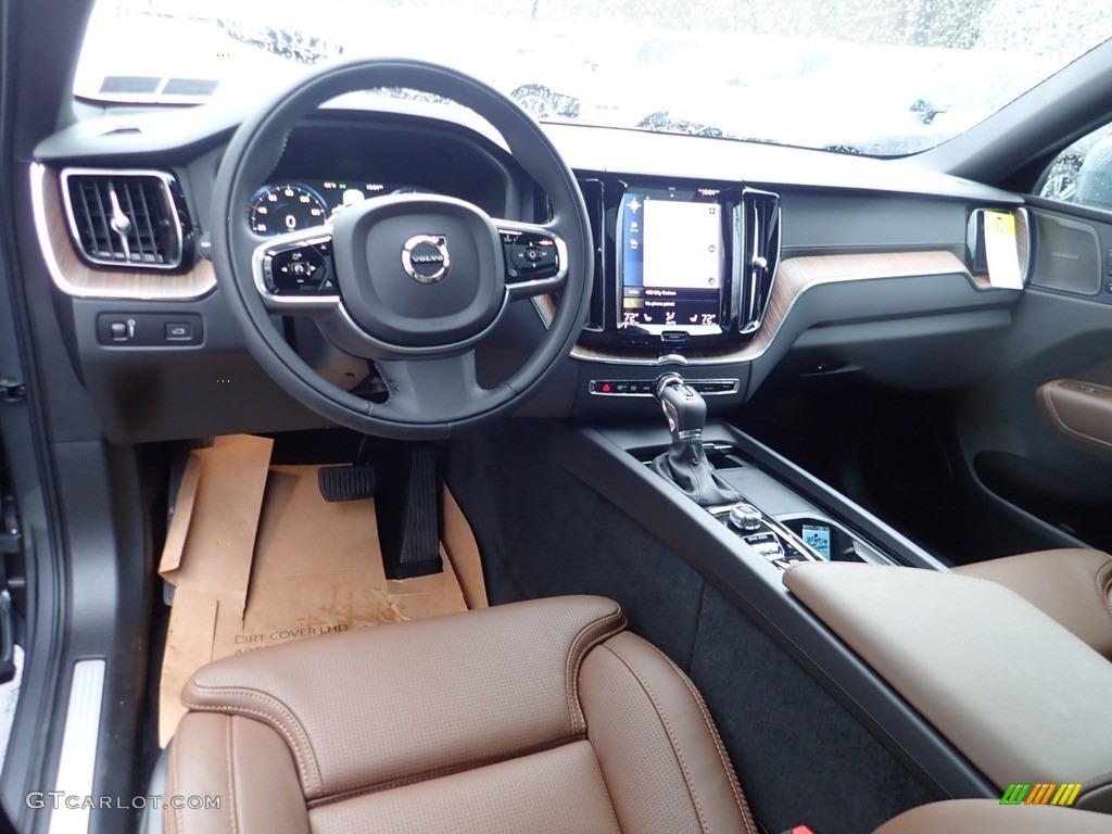 2021 XC60 T5 AWD Inscription - Osmium Grey Metallic / Maroon Brown/Charcoal photo #9
